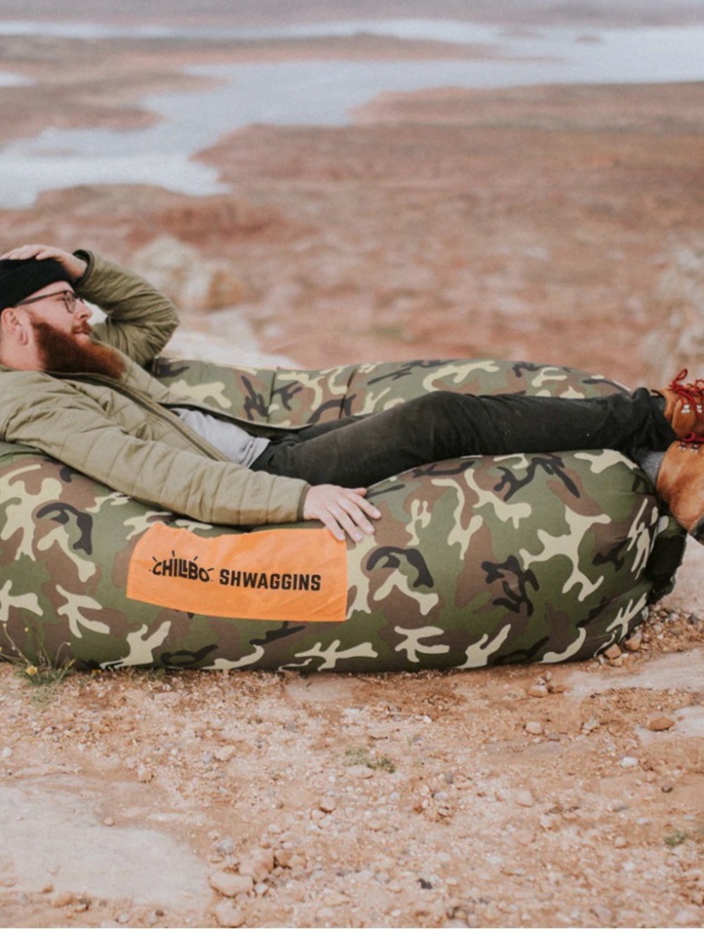 Camo Inflatable Lounger - Green Camo